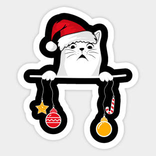 Cat Christmas Vacation Sticker